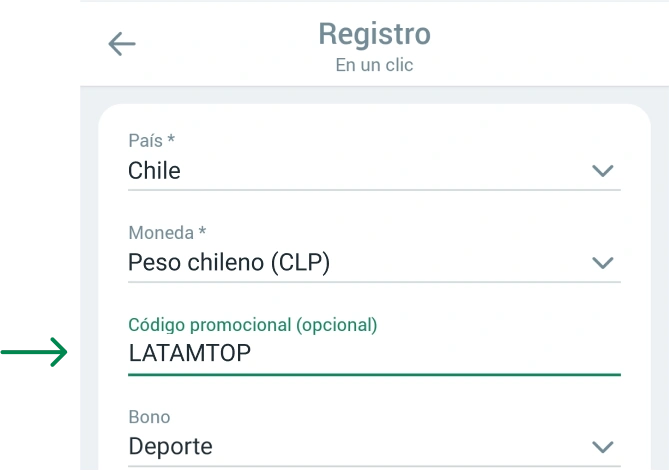 Código promocional Betwinner APP Chile