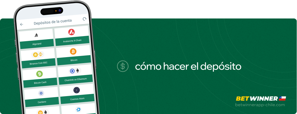 Cómo hacer el depósito Betwinner APP Chile